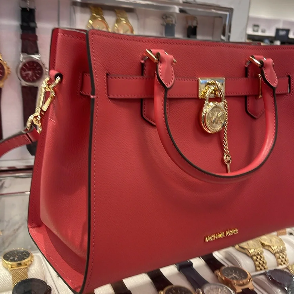 MICHAEL KORS HAMILTON MEDIUM SATCHEL 
 COLOR: LIGHT BERRY SHERBET 
NWT - Picture 6 of 16